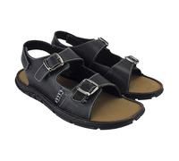 DUNLOP Sandales Mules En Cuir À Bout Ouvert Pour Homme Sandales De Plage Confortables À Enfiler Pour L'été (Noir, Système Taille Chaussures EU, Adulte, Homme, Numérique, Moyen, 41)