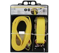 Dunlop Sangle d'arrimage à cliquet - 5M - Jusqu'à 2500KG - Jaune