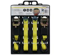 Dunlop Sangle d'arrimage à cliquet - Lot de 4-5 m - Jusqu'à 150 kg - Jaune