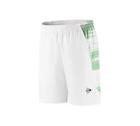Dunlop Short de Match Masculin 6 Pouces - Blanc/Vert Clair | Shorts de Tennis de Performance/Padel