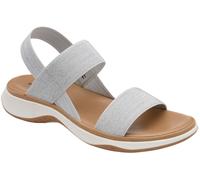 Dunlop Silver Double Strap Elasticated Sandals