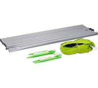 Dunlop Sport Filet de volley-ball 609 x 220 CM - Filet de tennis - Filet de badminton - Kit complet avec poteaux, filet, ancrages au sol et cordes de tension - Usage polyvalent - Vert/Noir