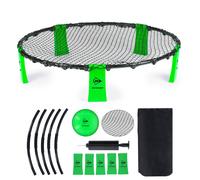 Dunlop Spyderball Set 90 x 20 cm - Spikeball Set Avec Roundnet, Cadre, Pieds, Ba