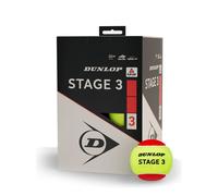 Dunlop Stage 3 Rouge/Jaune lot de 12. Rouge ONE-SIZE