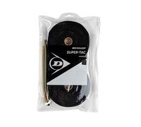Dunlop Super Tac Tennis Overgrip, Noir, Roue 30 - Sensation Collante, Confort Durable, contrôle amélioré