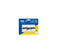 Dunlop ATP Viper Dry Tennis Overgrip, Blanc, 3-Pack de cloques - Sensation sèche, contrôle de l’humidité, Prise Confortable