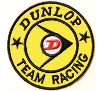 DUNLOP TEAM RACING Tires Car Motorcyles Ecusson brode Patch Sew Iron on Embroidered Logo Blue