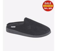 Dunlop Ted Hommes Confort Salon Décontracté à Enfiler Chaussons Noir