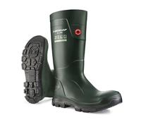 DUNLOP TerraPRO - Bottes de travail pour hommes et femmes - Bottes de sécurité imperméables avec embout souple - Résistantes aux agents chimiques et antidérapantes - Vert/noir - Pointures 48