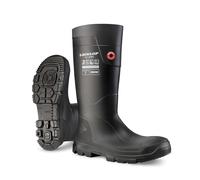 DUNLOP Purofort TerraPRO Baskets de sécurité Unisexes imperméables pour Bottes de Travail, Isolation Thermique et antidérapantes avec Embout en Acier pour l'extérieur et l'industrie, Noir, 43 EU