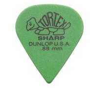 Dunlop Tortex Sharp Lot de 12 médiators pour guitare Vert 0,88 mm