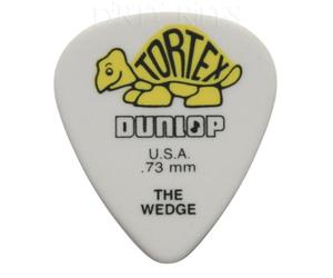 Dunlop Tortex Wedge Lot de 12 médiators pour guitare Jaune 0,73 mm