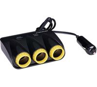 Dunlop - USB-A + USB-C 20W PD Chargeur voiture / 3x 12/24V répartiteur allume-cigare (noir)