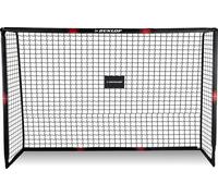 Dunlop Cage de Foot - But de Foot Enfant 240 x 160 x 85 cm - Kit Entrainement Football pour Enfants et Adultes - Cage Foot Exterieur et Interieur - Montage Rapide - Noir/Rouge
