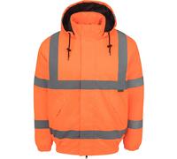 Dunlop Waterproof Reflective Long Sleeve Hi-Vis Jacket Orange M Male