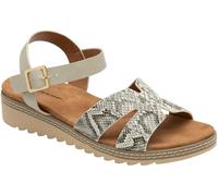 Dunlop White Twin Strap Buckle Sandals