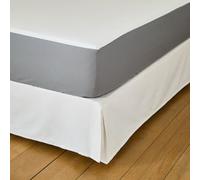 Dunlopillo - Alèse & Protège Matelas Imperméable Tencel Mesh 140x190 cm | Jersey Tencel & Enduction Polyuréthane 160 g/m² - Blanc Gris clair - Bonnet extensible - Lavable 40°C