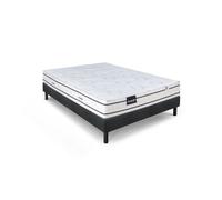 DUNLOPILLO LAVANDE ENSEMBLE 160 X 200 - MATELAS + SOMMIER FONCÉ - EP 21 CM - LATEX NATUREL - LATTES PASSIVES - FABRIQUÉ EN FRA