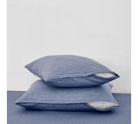 Dunlopillo - Lot de 2 Taies/Protège Oreillers Imperméables Bleu 60x60 cm | 100% Coton Jersey 150 g/m² - Carré - Respirant - Lavable 60°C