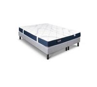 DUNLOPILLO MAGNOLIA ENSEMBLE 160 X 200 - MATELAS + SOMMIER DUO CLAIR - EP 18 CM - MOUSSE - LATTES PASSIVES - FABRIQUÉ EN FRANCE