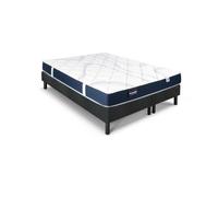 DUNLOPILLO MAGNOLIA ENSEMBLE 160 X 200 - MATELAS + SOMMIER DUO FONCÉ - EP 18 CM - MOUSSE - LATTES PASSIVES - FABRIQUÉ EN FRANC