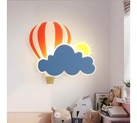 Créatif Nuage Montgolfière Applique Murale Coloré Dessin Animé Nuage Applique Murale Chambre D'enfant Luminaire Mural Décoration Applique Murale pour Chambre, Jardin D'enfants, 3 Éclairage