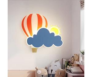DUNMW Créatif Nuage Montgolfière Applique Murale Coloré Dessin Animé Nuage Applique Murale Chambre D'enfant Luminaire Mural Décoration Applique Murale pour Chambre, Jardin D'enfants, 3 Éclairage