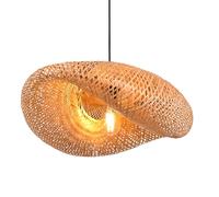 DUNMW Créatif Tissé À La Main En Bambou Pendentif Lumière Forme De Coquille Lustre En Bambou Plafonnier Plafonnier Lustre En Bambou Naturel Pour Chambre, Salon, Salon De Thé