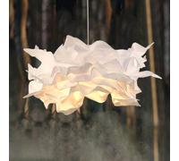 DUNMW Creative DIY Papier Nuage Pendentif Lumière, Simple Art Papier Fleur Plafonnier Lustre Décoratif Nuage Plafonnier pour Chambre, Salon, Salle À Manger, 24.6"