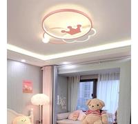 DUNMW Plafonnier LED créatif en forme de nuage rose, design fantaisie, pour chambre d'enfant, luminaire décoratif de plafond, idéal pour une chambre de fille ou d'enfant, variateur d'intensité, 38 W