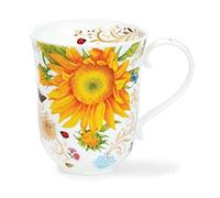 Dunoon Braemar Tasse en porcelaine fine Motif tournesol Doré 22 carats 0,33 l