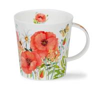 Dunoon Caingorm Mug en porcelaine fine Motif coquelicots Rouge 0,48 l
