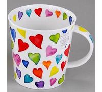 Dunoon Cairngorm Gobelet en porcelaine Motif cœurs 11 cm 0,48 l