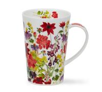 Dunoon Shetland Tasse en porcelaine fine Motif floral Rouge 0,44 l