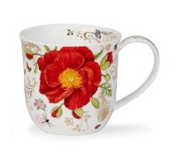 Dunoon Cumbrae Tasse vintage rouge 0,45 l en porcelaine fine avec détails en or 22 carats