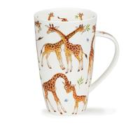 Dunoon Mug en porcelaine fine Henley – col en caoutchouc, motif girafe, 0,6 l