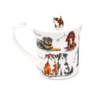 Dunoon Jura Messy Dogs Mug en porcelaine fine 0,21 l