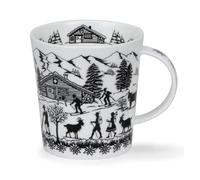 Dunoon Lomond Alpine Winter Mug en porcelaine fine Noir/blanc