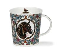 Dunoon Lomond Equus Tasse en porcelaine anglaise Motif cheval Noir