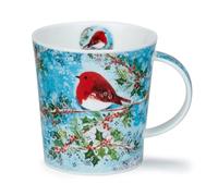 Dunoon Lomond Mug de Noël en porcelaine anglaise Motif rouge-gorge