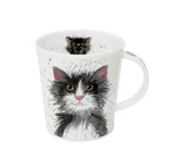 Dunoon Lomond Mug en porcelaine anglaise Motif chats Noir et blanc