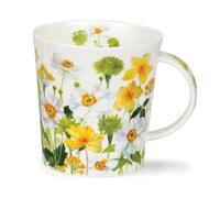 Dunoon Lomond Tasse en porcelaine anglaise Motif jardin de fleurs Blanc