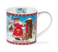 Dunoon Mug Noël 2025 Père Noël et boîte aux lettres en porcelaine fine 0,35 l Orcades de Noël