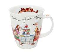 Dunoon Nevis Mug en porcelaine fine pour thé Motif chats et chiens 0,48 l