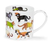 Dunoon Orkney Cool Cats Tasse en porcelaine fine Vert 0,35 l
