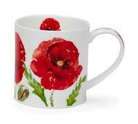 Dunoon Orkney Tasse en porcelaine fine Motif fleurs irisées et coquelicot 0,35 l
