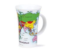 DUNOON Tasse en forme de glencoe avec inscription « Map of the World »