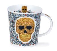 Dunoon Tasse en porcelaine anglaise Motif tête de mort en Elysium Fabriqué en Angleterre - doré