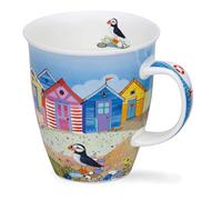 Dunoon Tasse en porcelaine fine en forme de Nevis, fabriquée en Angleterre, passe au lave-vaisselle et au micro-ondes - Shoreline (cabane de plage)