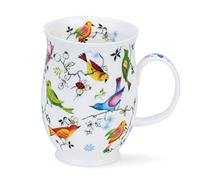 Dunoon Tasse en porcelaine fine en forme de Suffolk fabriquée en Angleterre - Passe au lave-vaisselle et au micro-ondes - Paradise (oiseau)